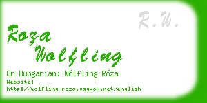 roza wolfling business card